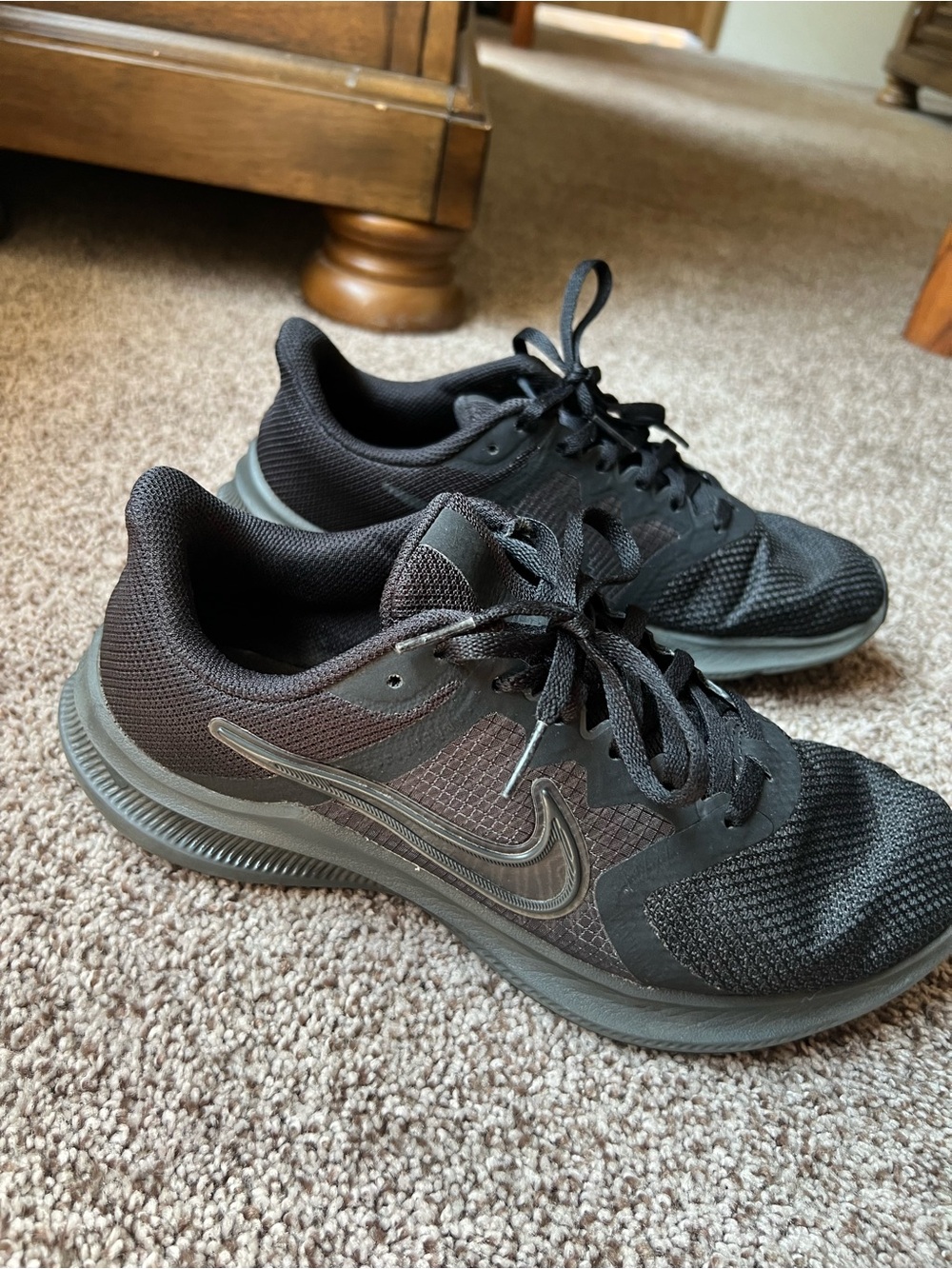 Nike Downshifter Size 8.5 W Women's Road Running Shoes, DJ2680 003 Black